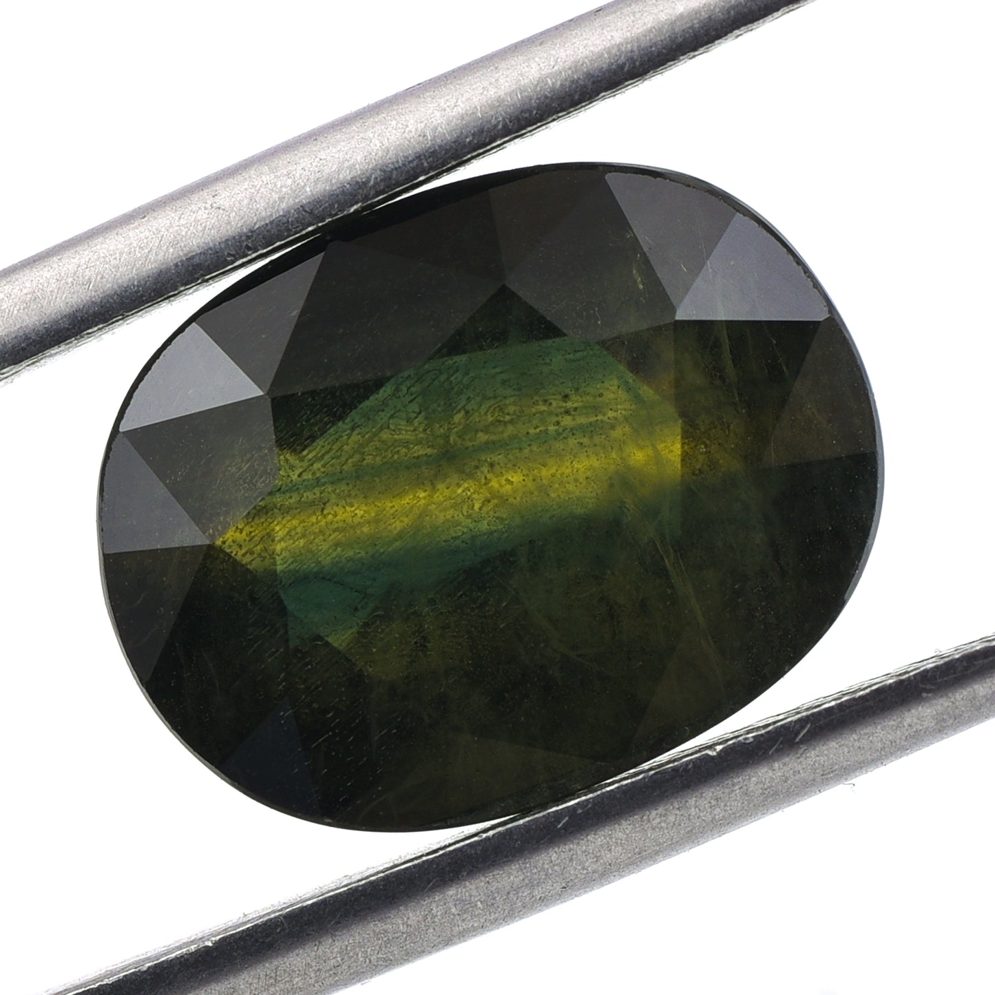 9.73 Natural Corundum Green Sapphire Rectangular Cushion Mixed Cut Gemstone
