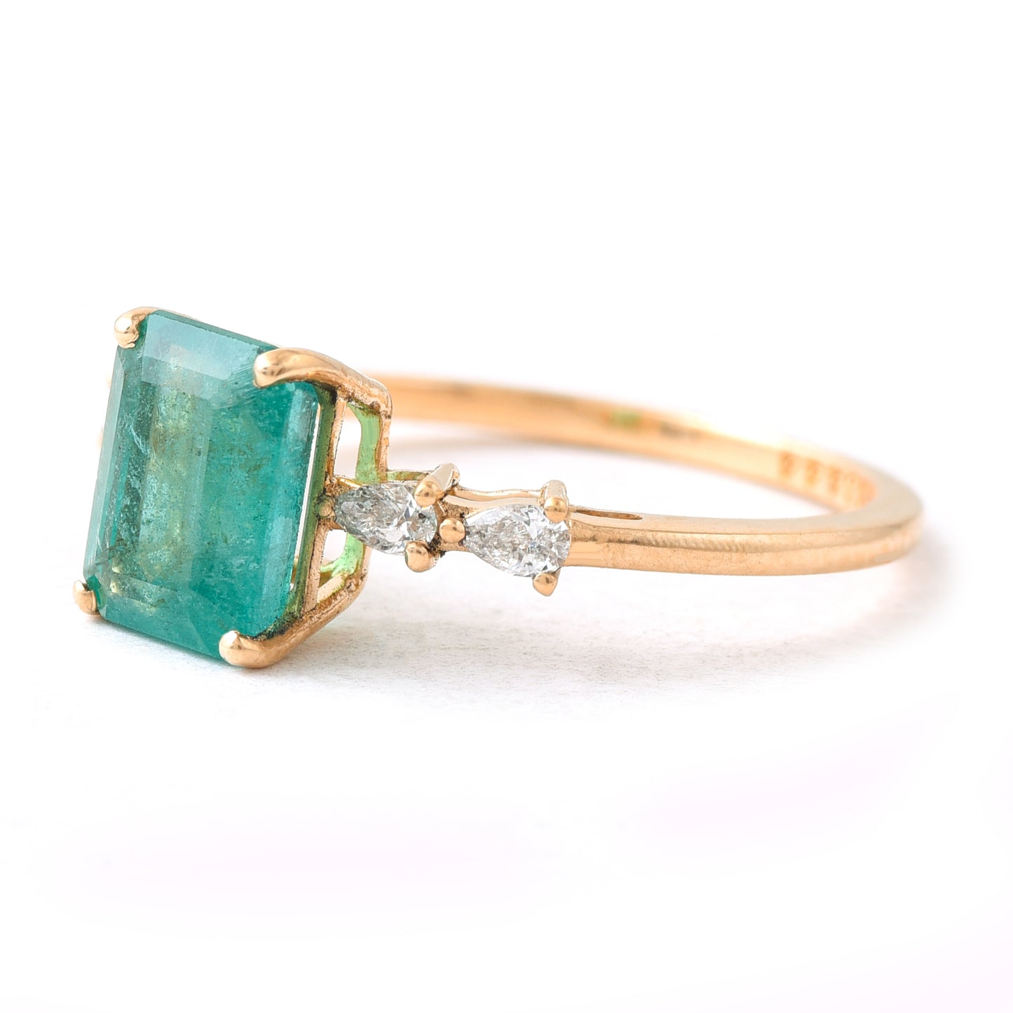 1.95 Ct Octagon Emerald 14K Gold Ring