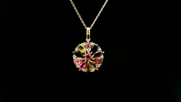 1.83 Ct Pear Tourmaline 14K Gold Pendant
