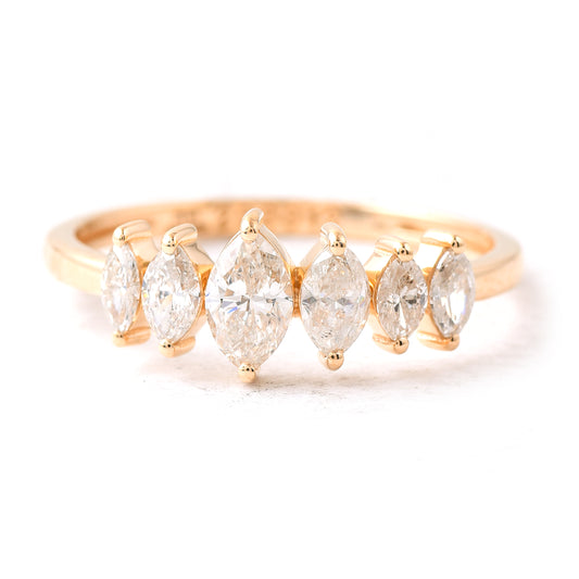 0.73 Ct Marquise Diamond 14K Gold Ring