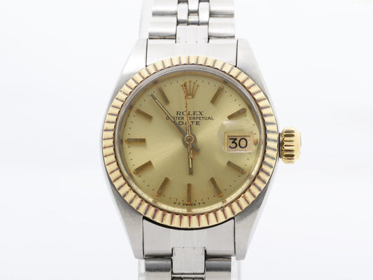 Rolex - 6917 - Oyster Perpetual Date Champagne Dial Ladies Automatic Watch, 26mm