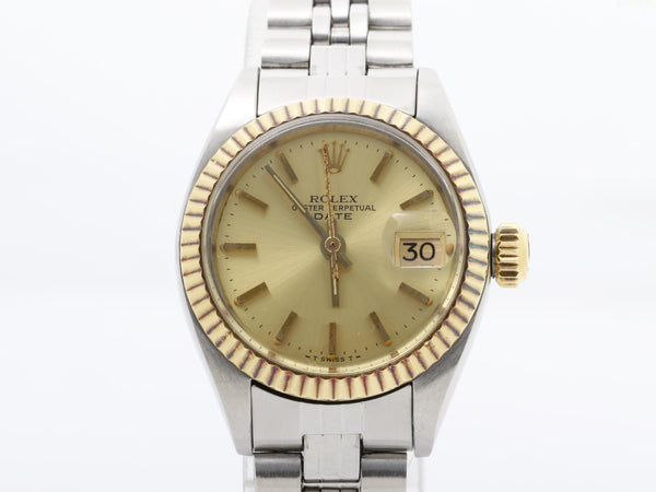 Rolex - 6917 - Oyster Perpetual Date Champagne Dial Ladies Automatic Watch, 26mm