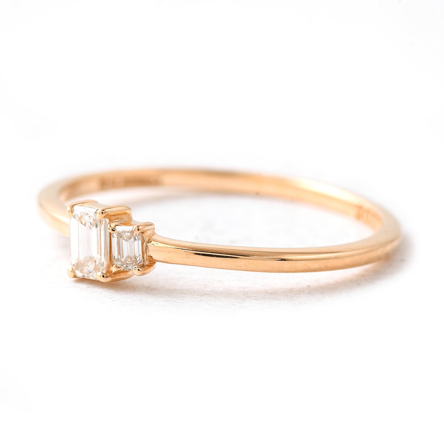 0.19 Ct Octagon Diamond 14K Gold Ring