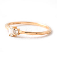0.19 Ct Octagon Diamond 14K Gold Ring