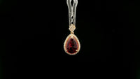 2.38 Ct Pear Natural Tourmaline 14K Gold Pendant