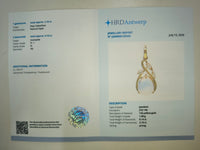 2.30 Ct Pear Cabochon Natural Opal 14K Gold Pendant