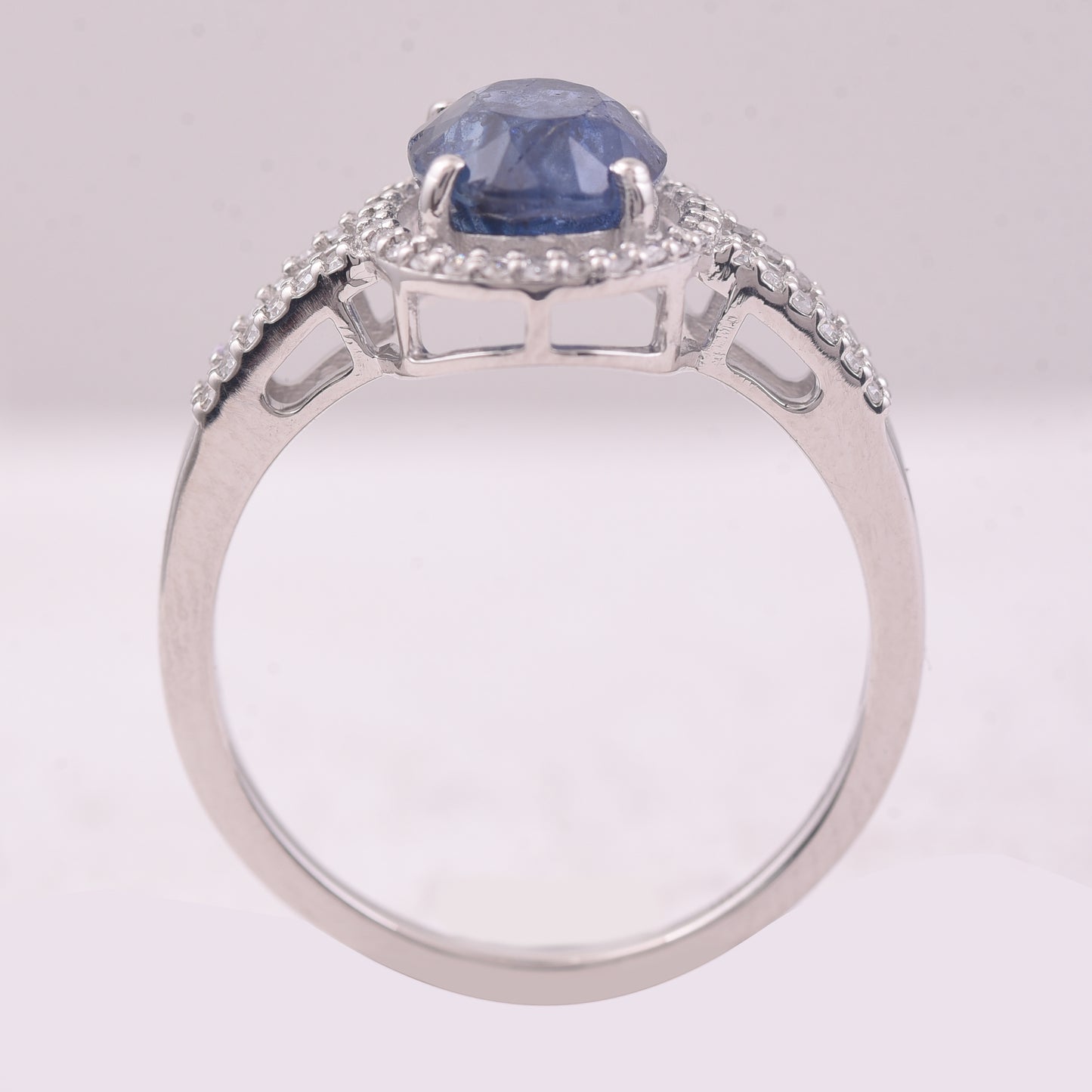 2.44 Ct Oval Mixed Cut Natural Sapphire 950 Platinum Ring