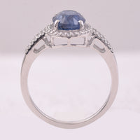 2.44 Ct Oval Mixed Cut Natural Sapphire 950 Platinum Ring