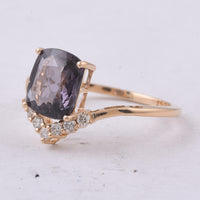 2.77 Ct Cushion Natural Spinel 14K Gold Ring