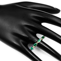 2.26 Ct Marquise Mixed Cut Natural Beryl Emerald 14K Gold Ring