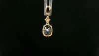 2.75 Ct Oval Mixed Cut Natural Corundum Sapphire 14K Gold Pendant
