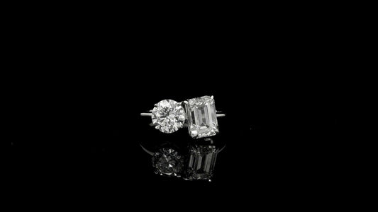 2.61 Carats Lab Grown Diamond 14K Gold Ring