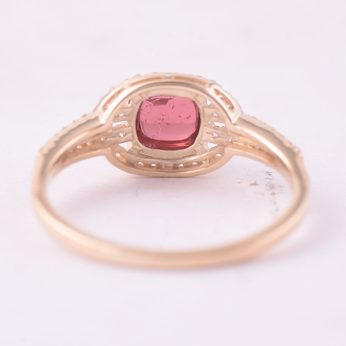 1.50 Ct Cushion Tourmaline 9K Gold Ring