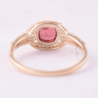 1.50 Ct Cushion Tourmaline 9K Gold Ring