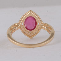 2.29 Ct Oval Tourmaline 9K Gold Ring