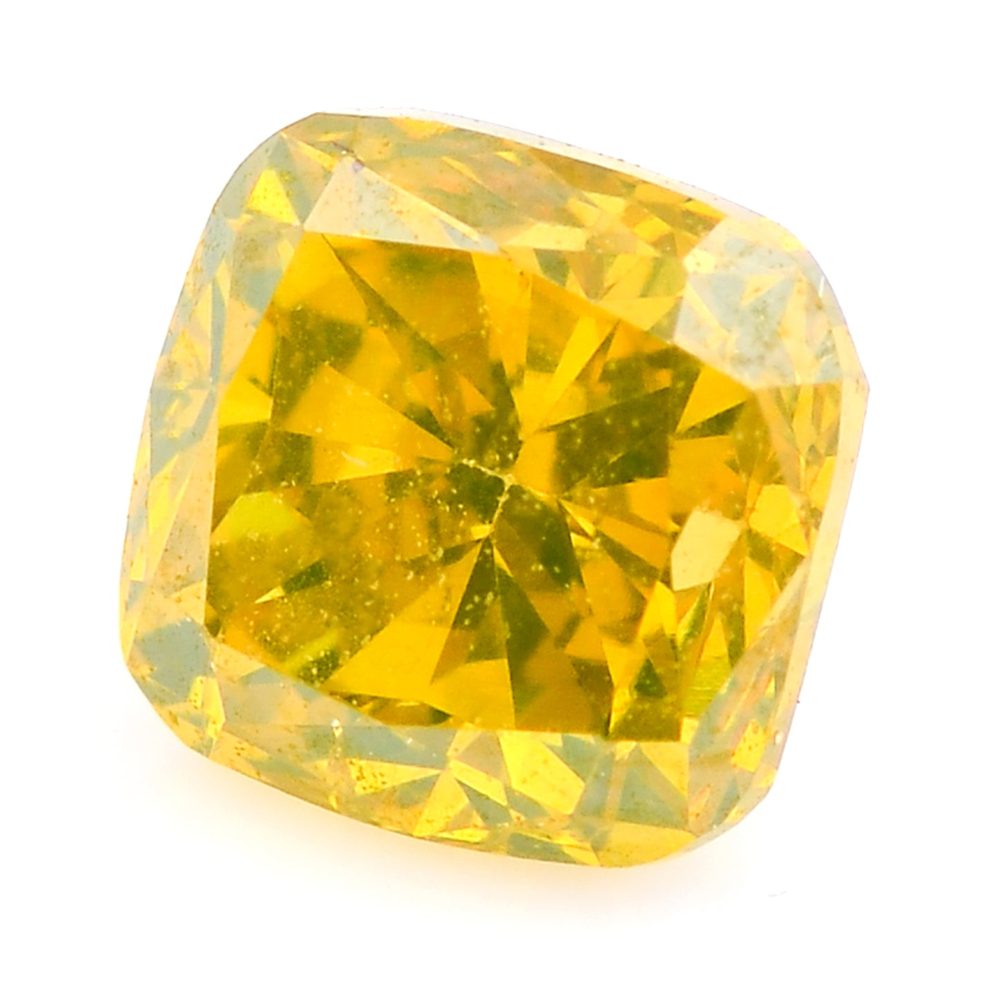 0.37 Yellow Diamond Cushion Loose Diamond