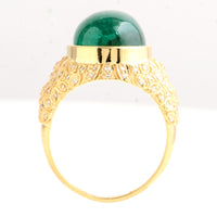 9.88 Carat Natural Beryl Emerald 14K Gold Ring