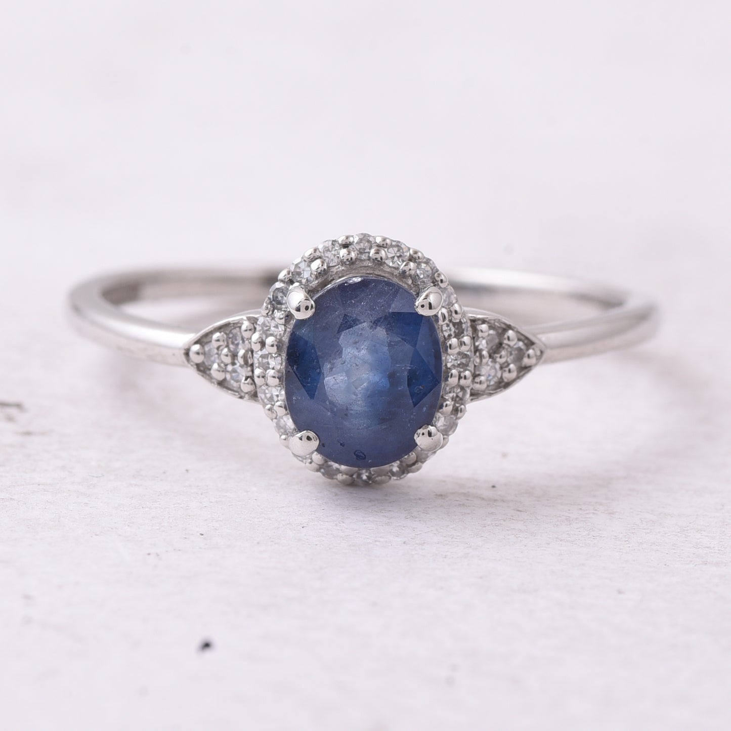 1.18 Ct Oval Mixed Cut Natural Sapphire 950 Platinum Ring