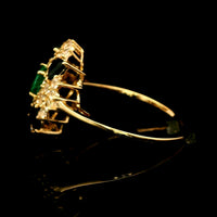 1.71 Ct Round Emerald 14K Gold Ring