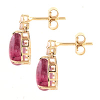 5.33 Ct Pear Tourmaline 14K Gold Earrings