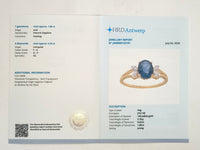 2.08 Ct Oval Natural Sapphire 14K Gold Ring