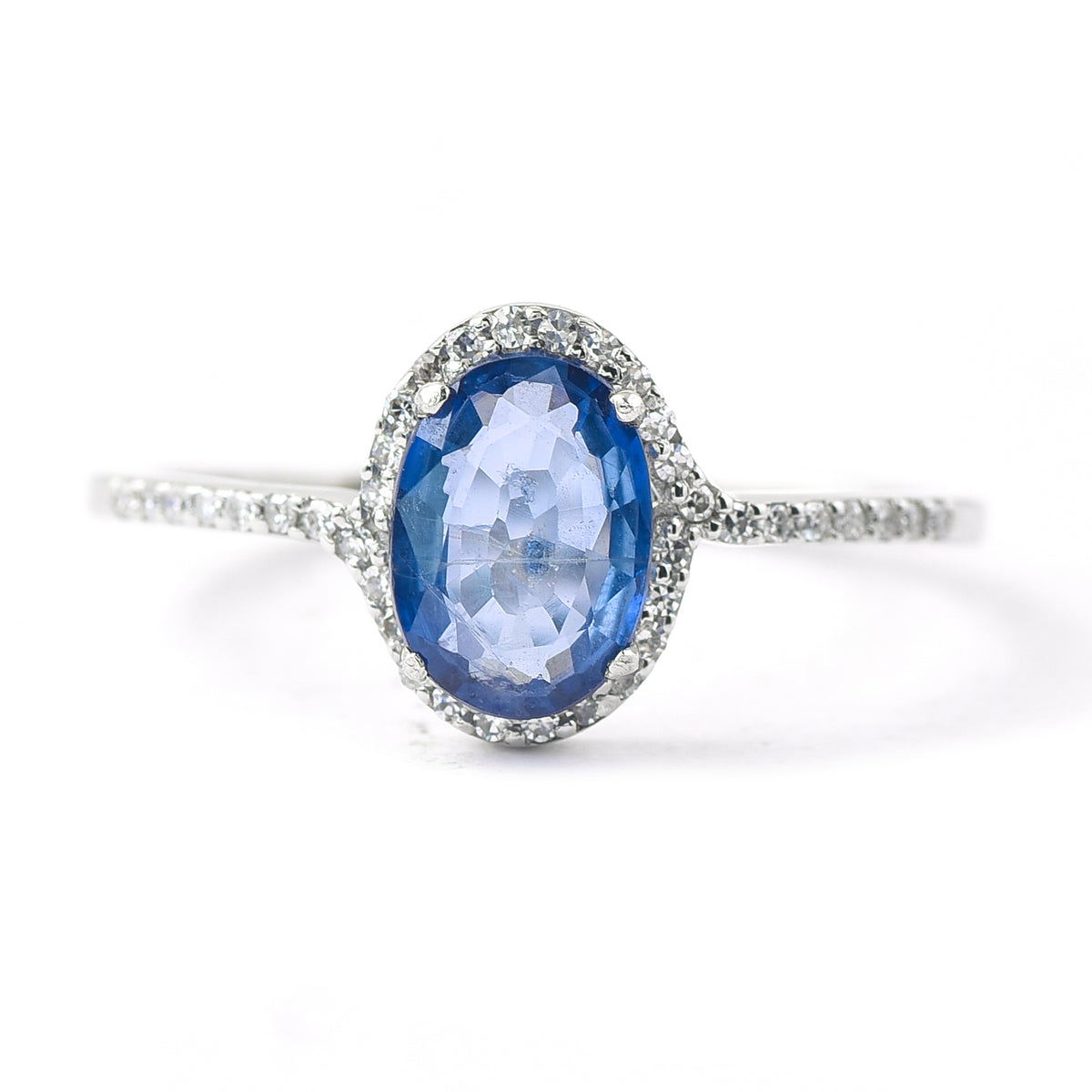 1.31 Ct Oval Mixed Cut Natural Sapphire 950 Platinum Ring