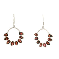 8.30 Ct Garnet 925 Sterling Silver Earrings
