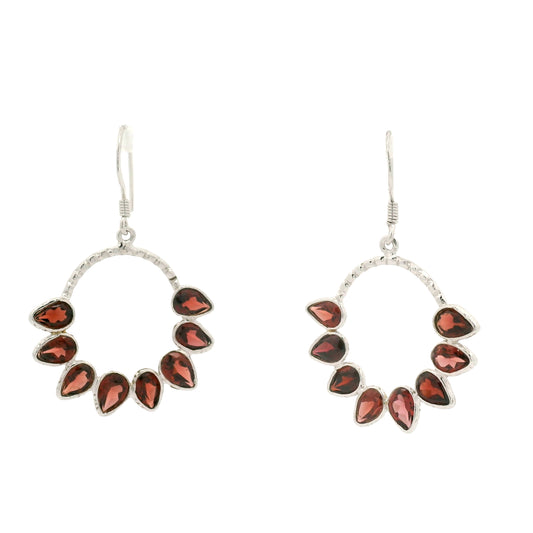 8.30 Ct Garnet 925 Sterling Silver Earrings
