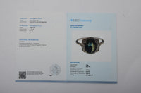 2.77 Ct Oval Mixed Cut Natural Bi Coloured Sapphire 14K Gold Ring