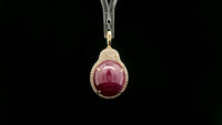 14.02 Ct Oval Ruby 14K Gold Pendant