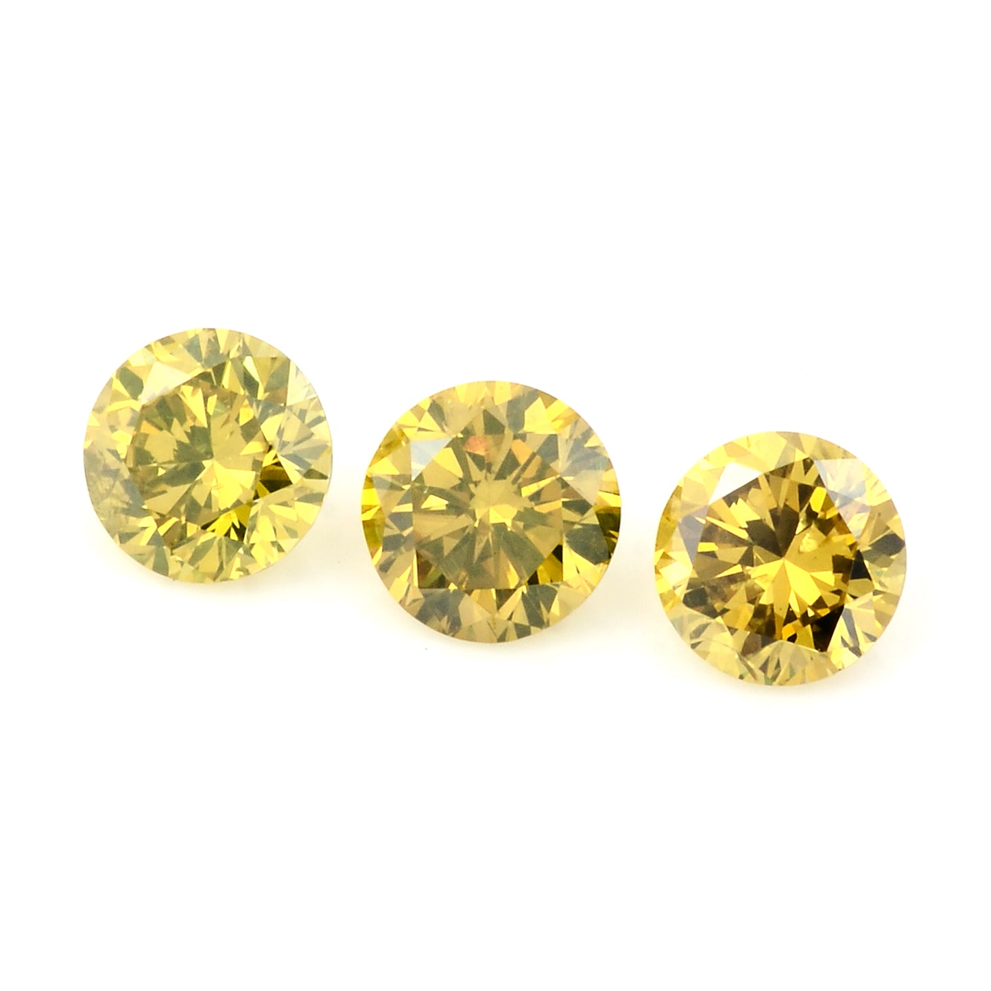 0.61 Yellow Diamond Round Loose Gemstone