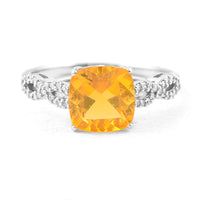 1.53 Ct Cushion Mixed Cut Natural Fire Opal 950 Platinum Ring