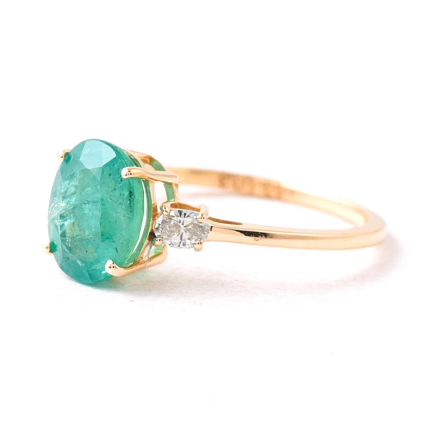2.06 Ct Oval Emerald 14K Gold Ring