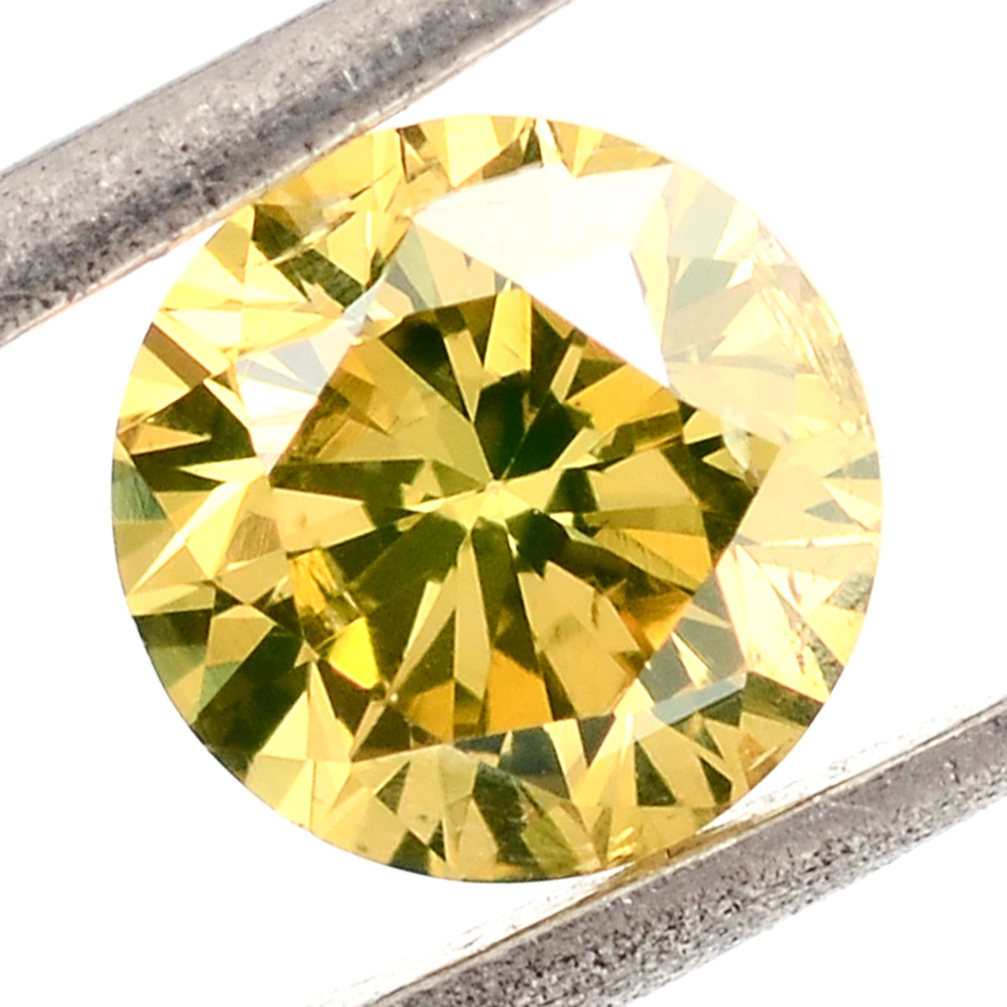 0.74 Yellow Diamond Round Loose Gemstone