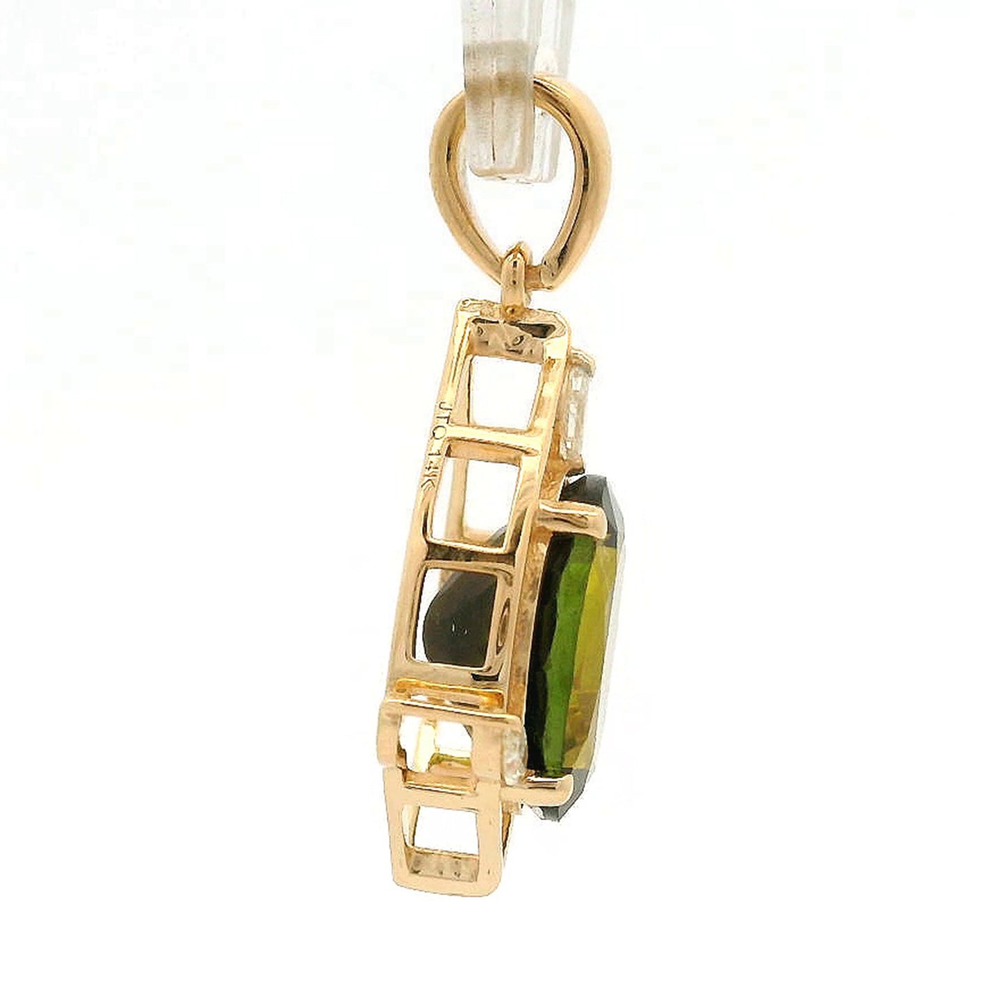 2.04 Ct Oval Tourmaline 14K Gold Pendant