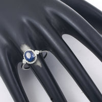 1.70 Ct Oval Mixed Cut Natural Sapphire 950 Platinum Ring
