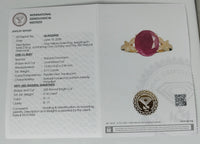 2.91 Ct Oval Mixed Cut Natural Corundum Ruby 14K Gold Ring