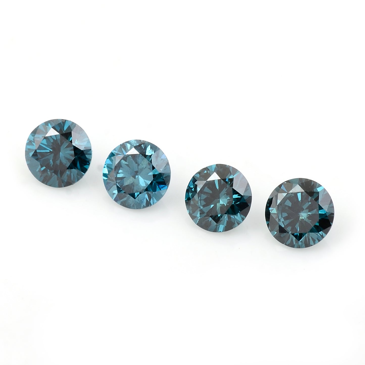 0.76 Blue Diamond Round Loose Gemstone