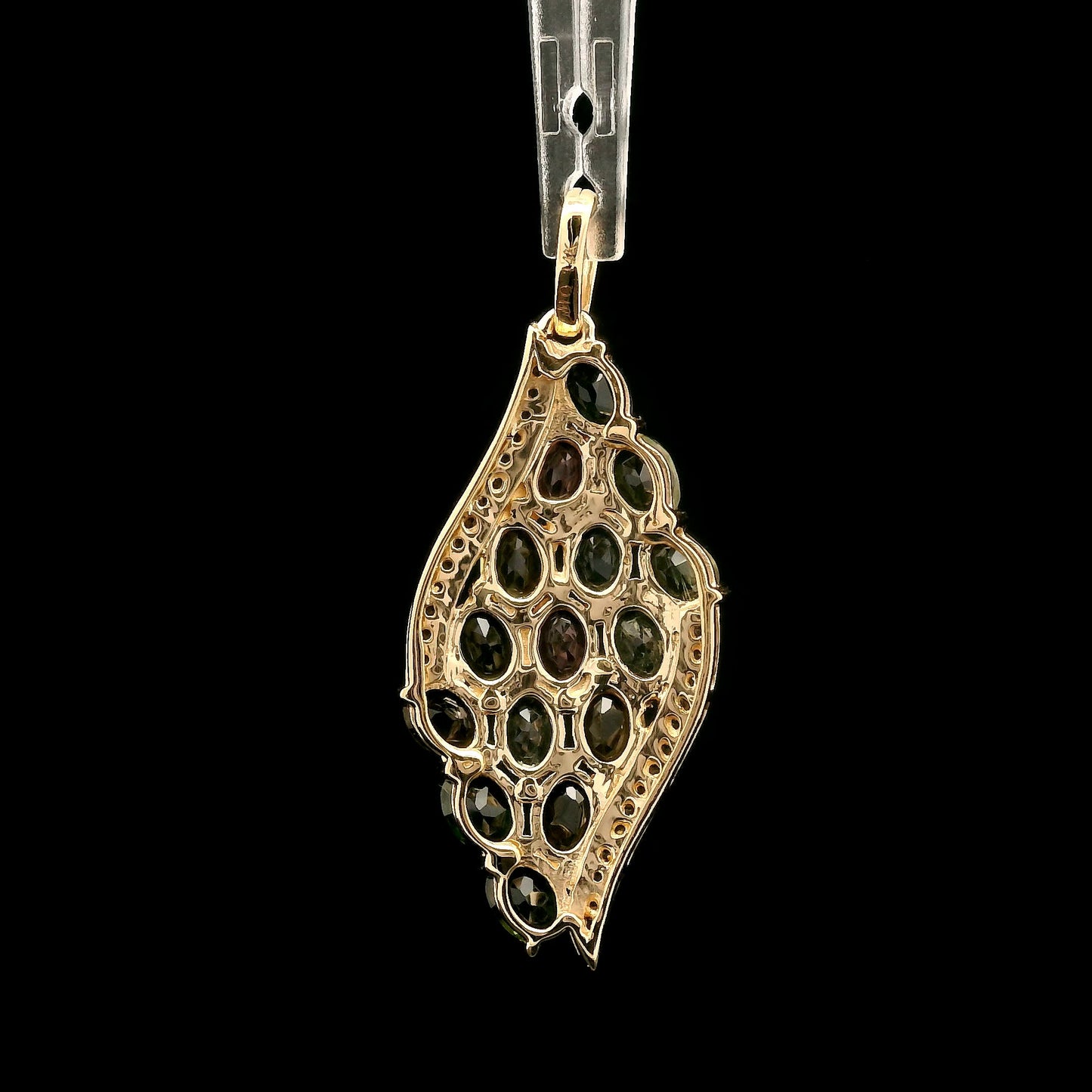 2.54 Ct Oval Tourmaline 14K Gold Pendant