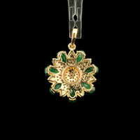 1.89 Ct Pear Emerald 14K Gold Pendant