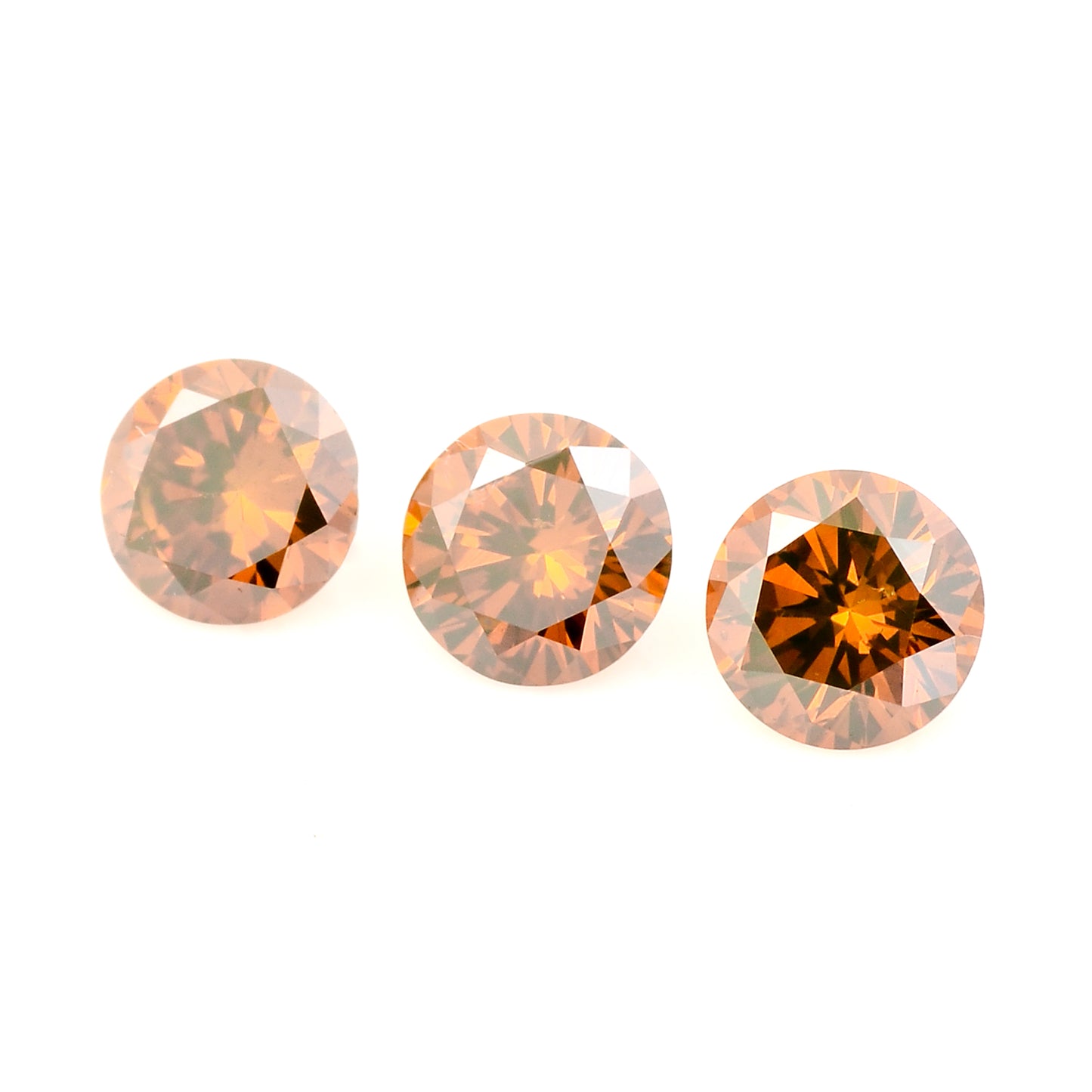 0.54 Red Diamond Round Loose Gemstone