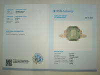 4.98 Ct Octagon Step Cut Natural Peridot 14K Gold Pendant