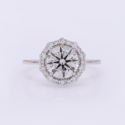 2.45 Carats Lab Grown Diamond 14K Gold Ring