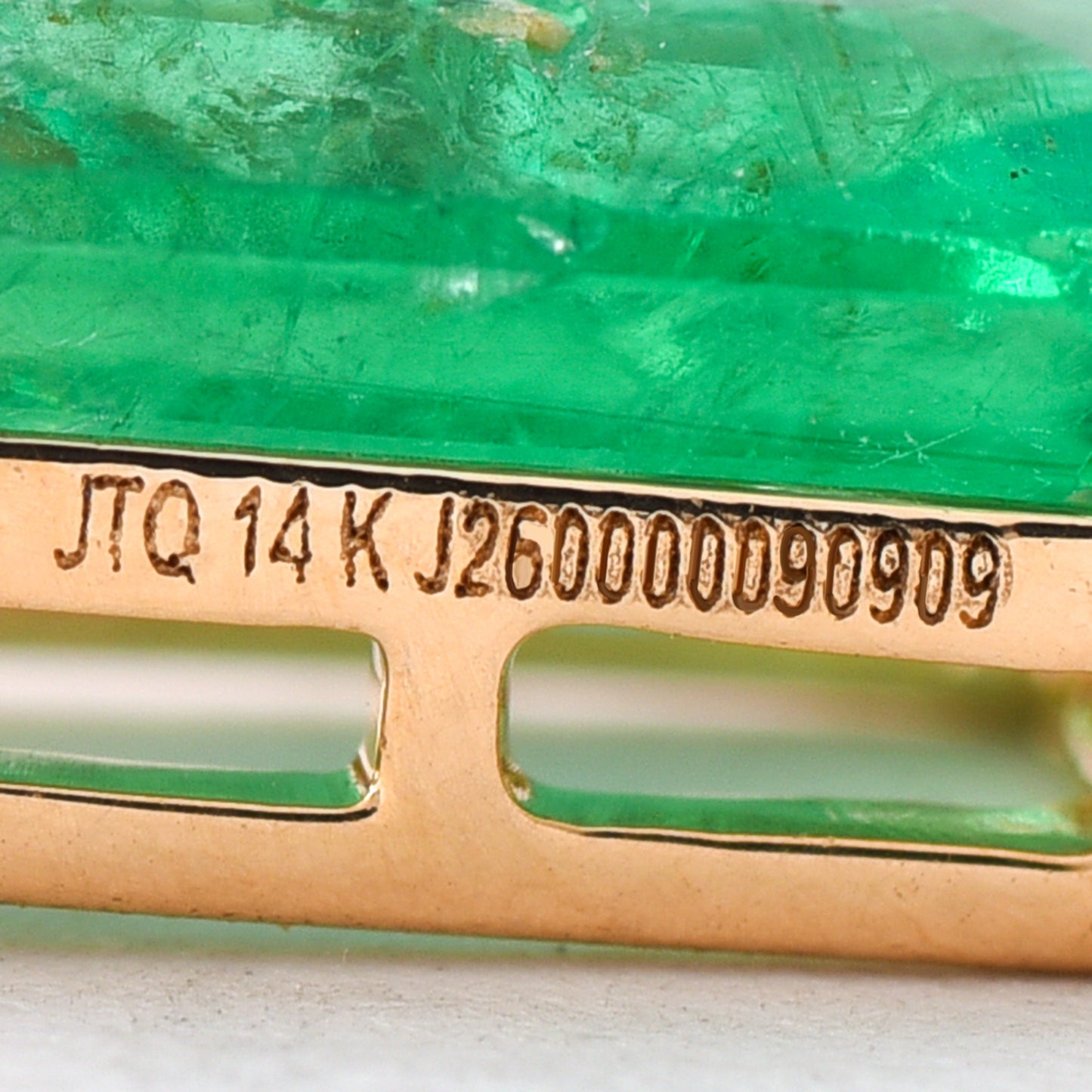 1.36 Ct Octagon Emerald 14K Gold Pendant