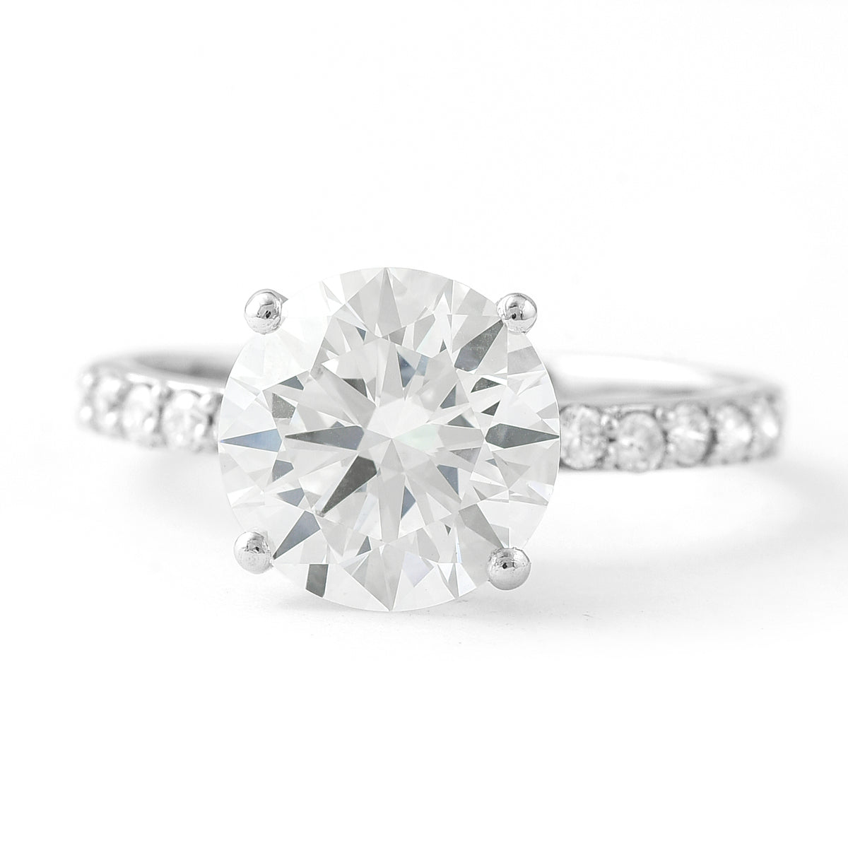 3.15 Carats Lab Grown Diamond 950 Platinum Ring