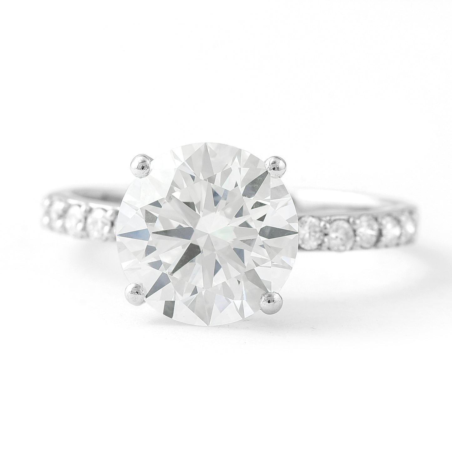 3.15 Carats Lab Grown Diamond 950 Platinum Ring