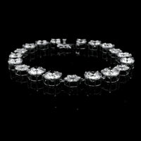25.42 Ct Round Lab Grown Diamond 14K Gold Bracelet