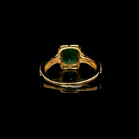 1.46 Ct Octagon Step Cut Natural Emerald 14K Gold Ring