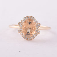 1.42 Ct Oval Tourmaline 9K Gold Ring
