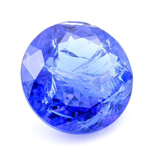9.05 Natural Zoisite Tanzanite Round Mixed Cut Gemstone